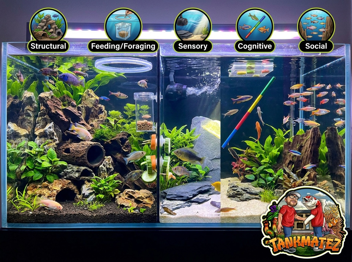 What Are the Main Types of Fish Tank Enrichment?